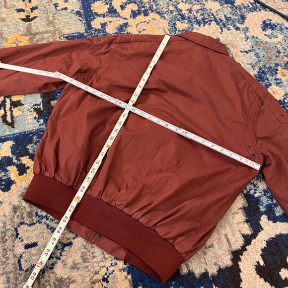 Vintage 80s Zip Up Collar Jacket - Red / Maroon Fits S/M - Picture 3 of 6